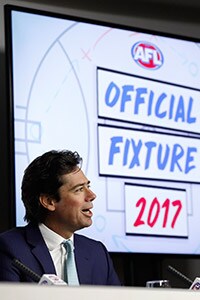 Gillfixture300x300.jpg AFL CEO Gillon McLachlan at the 2017 fixture launch - ${keywords}